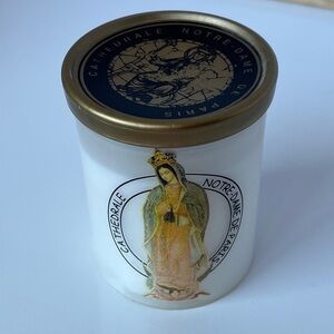 Vintage Notre Dame Cathedral Paris Religious Candle Virgin Mary Souvenir France